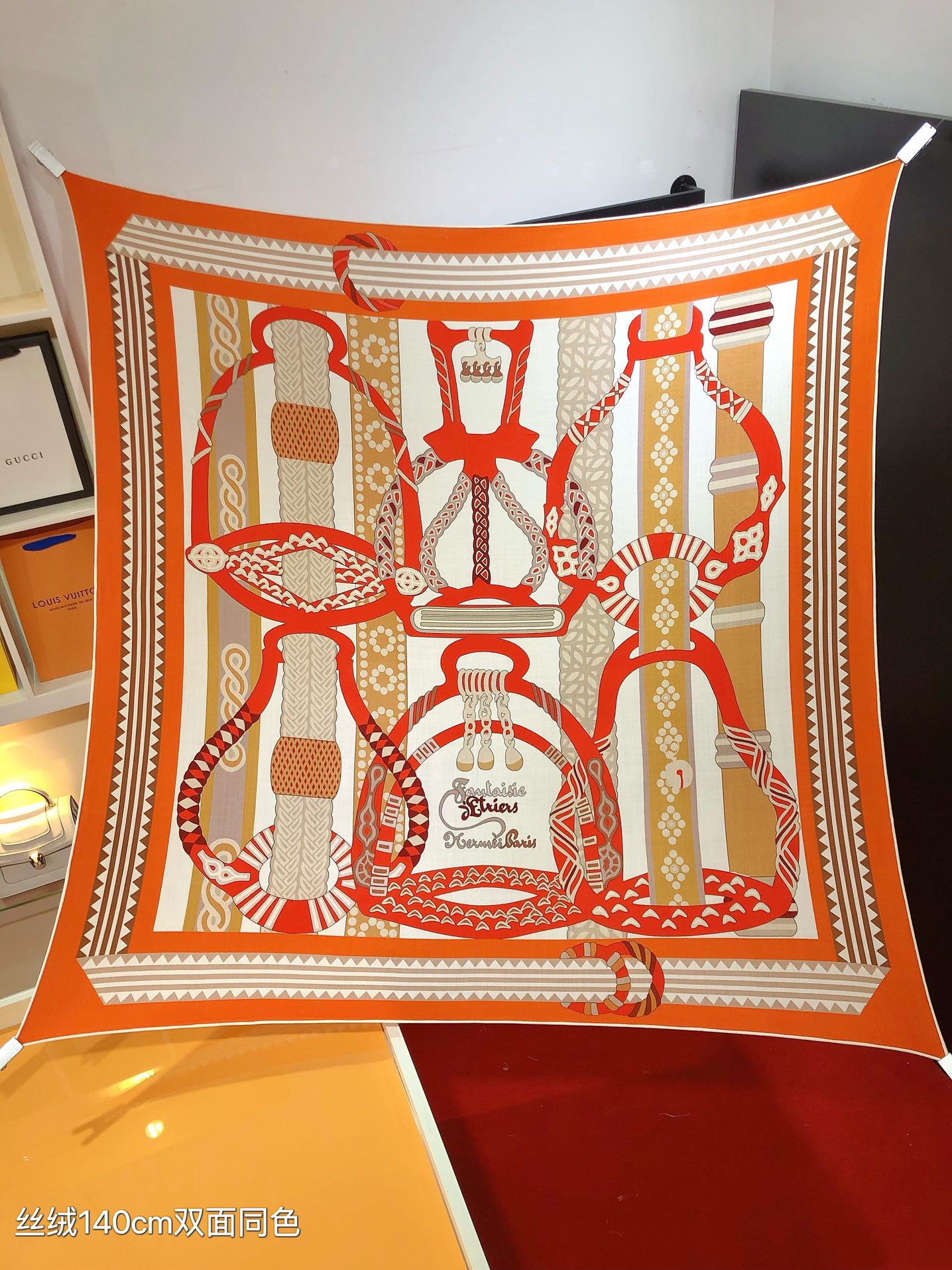 TOP HERMES Square Silk Scarf 140*140cm - 3 Colors