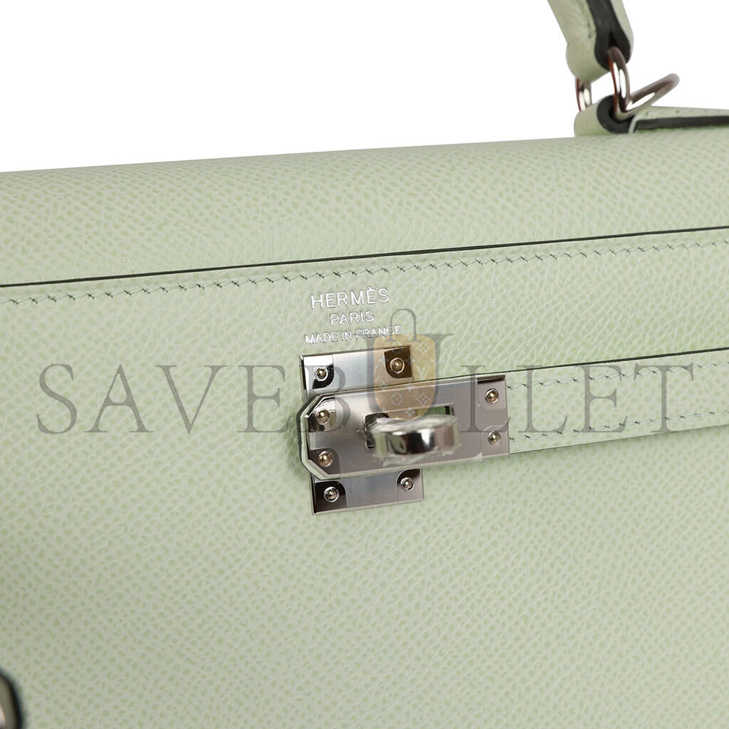 HERMÈS KELLY SELLIER 25 EPSOM PALLADIUM HARDWARE (25*17*7cm)