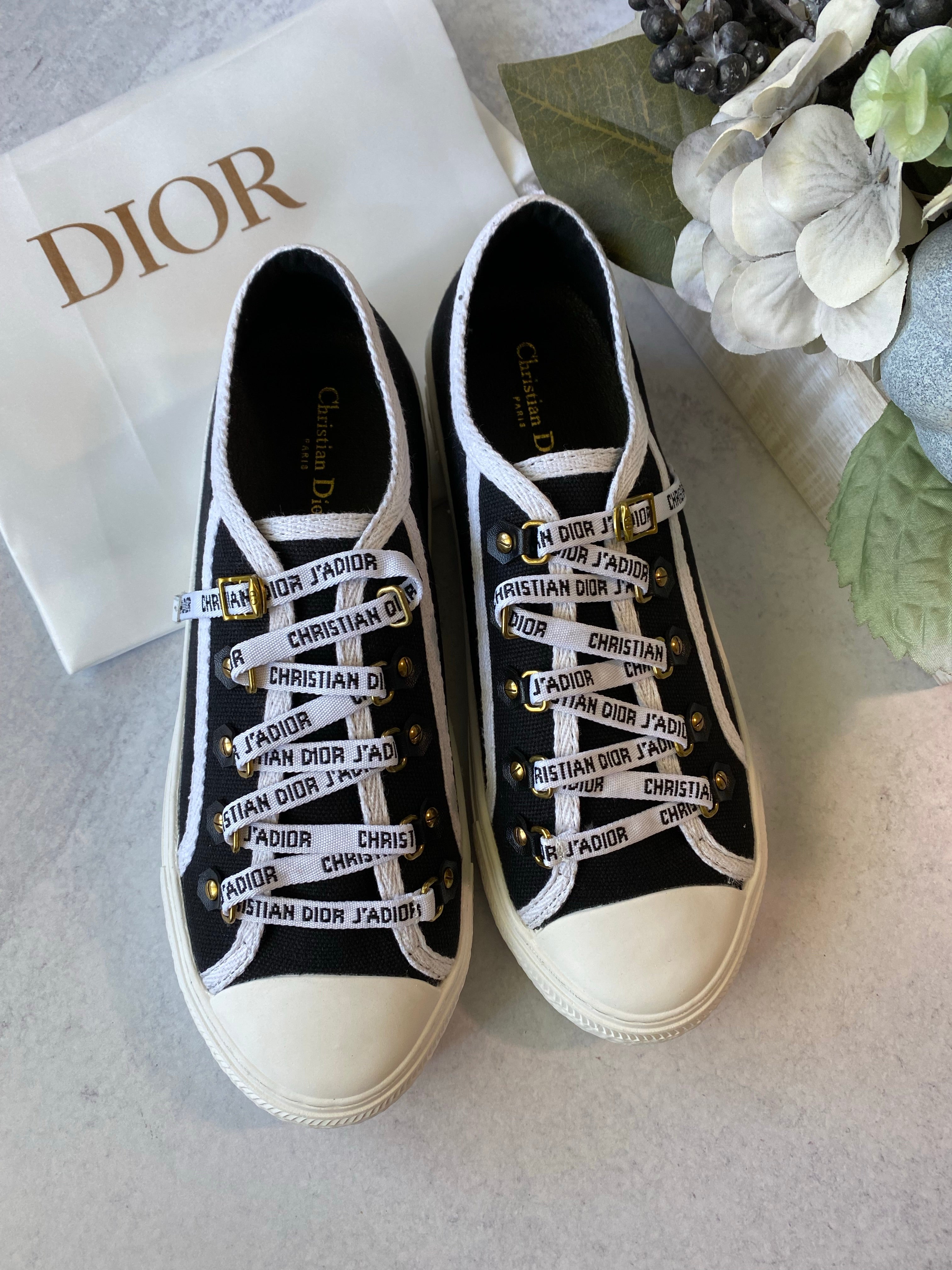 Top Christian Dior Walk'n   Canvas Sneakers - Black