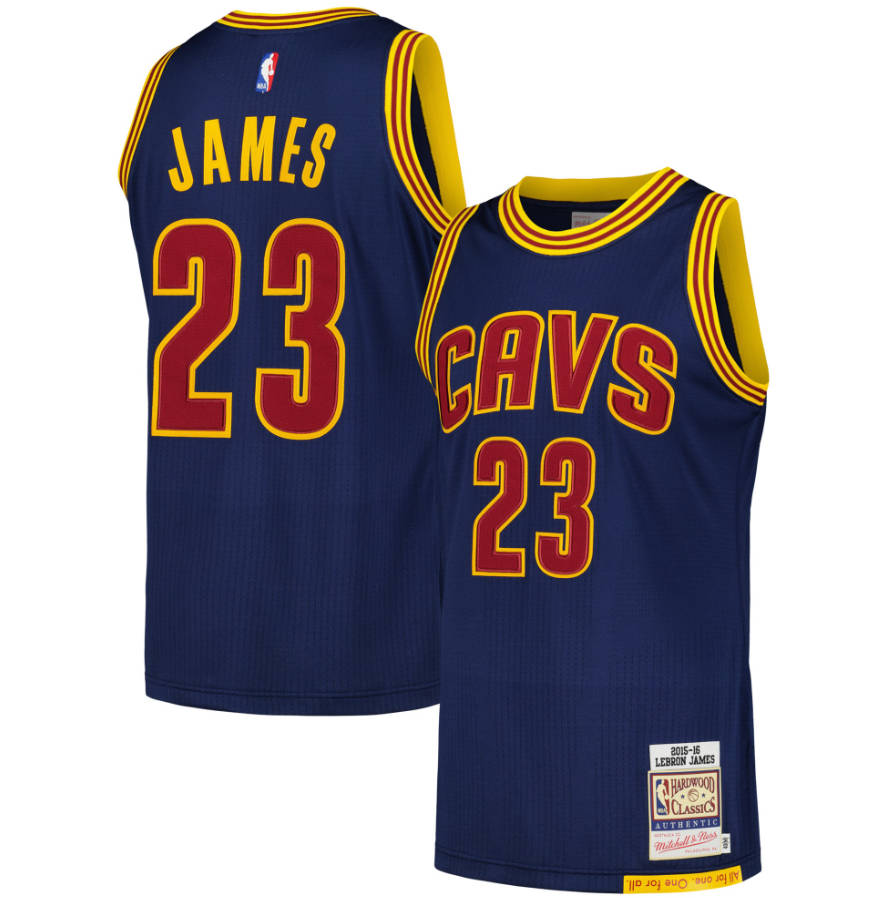 LeBron James Cleveland Cavaliers Mitchell & Ness 2015/16 Hardwood Classics Jersey – Navy