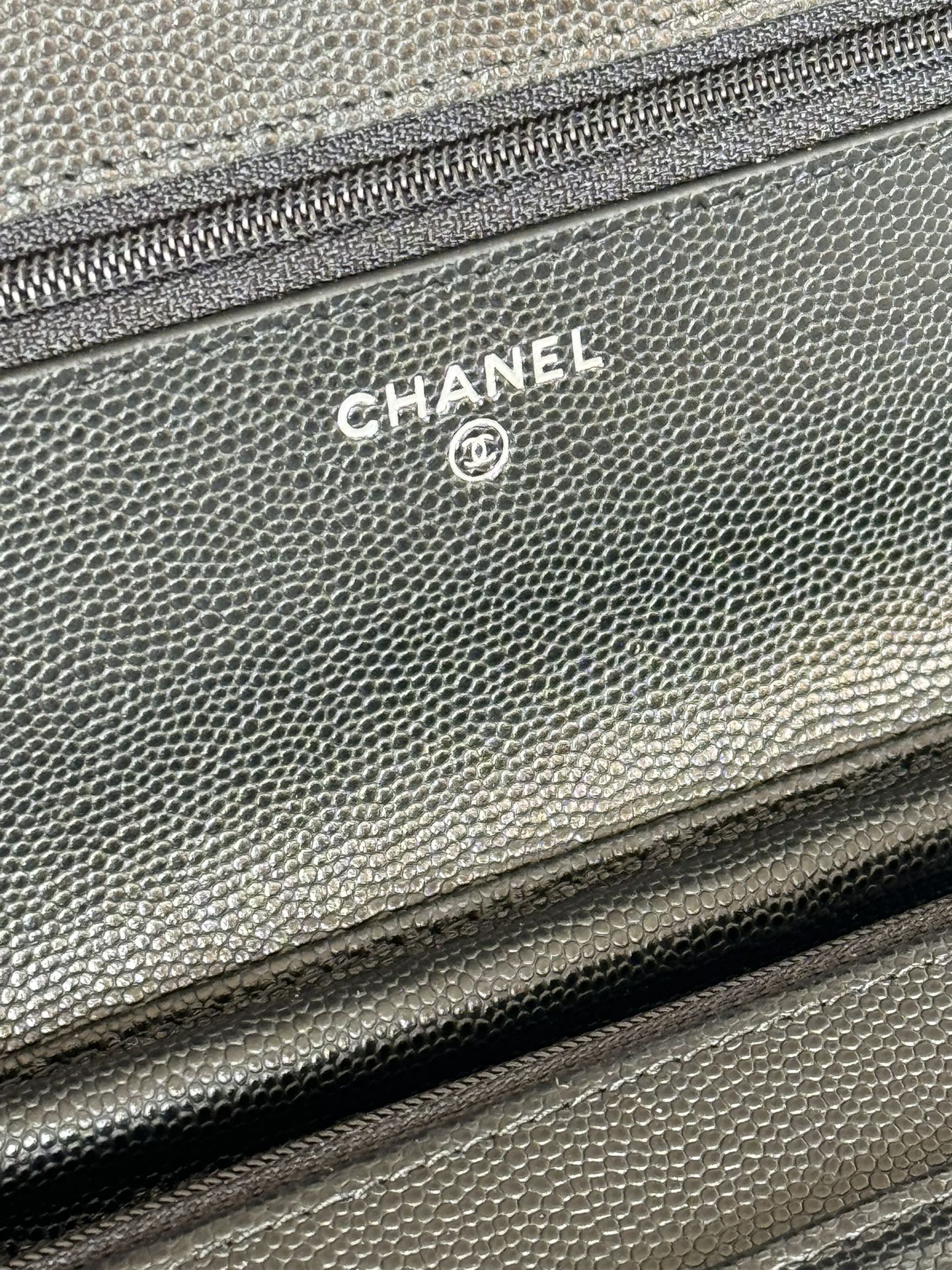 TOP CHANEL WOC Bag Caviar Leather 19CM - Black - SHW&GHW
