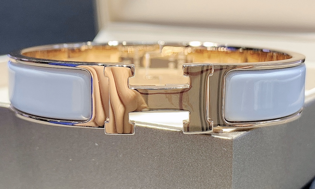 TOP HERMES H Bracelet - White