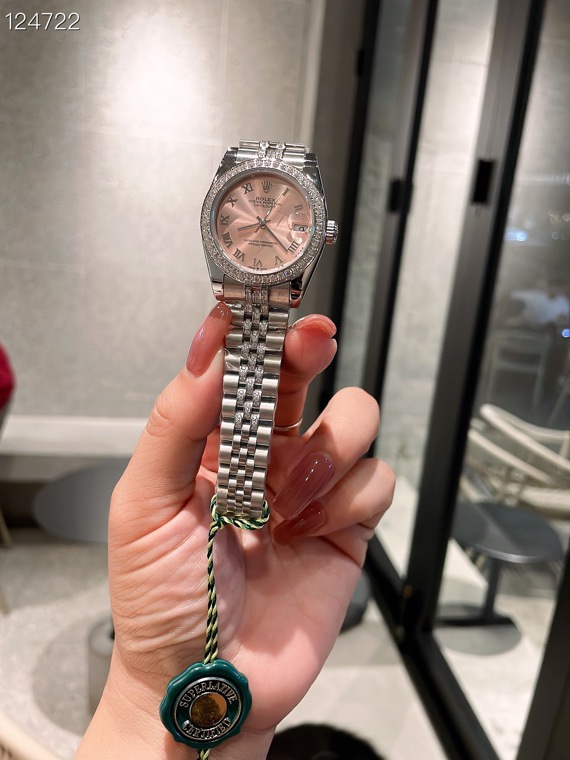 TOP ROLEX Pink Dial Watch 31mm - Sliver