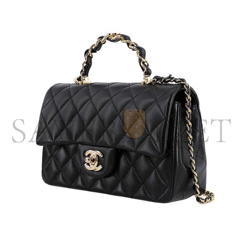 CHANEL MINI RECTANGULAR TOP HANDLE 23K FLAP AS2431 (20*12*6cm)
