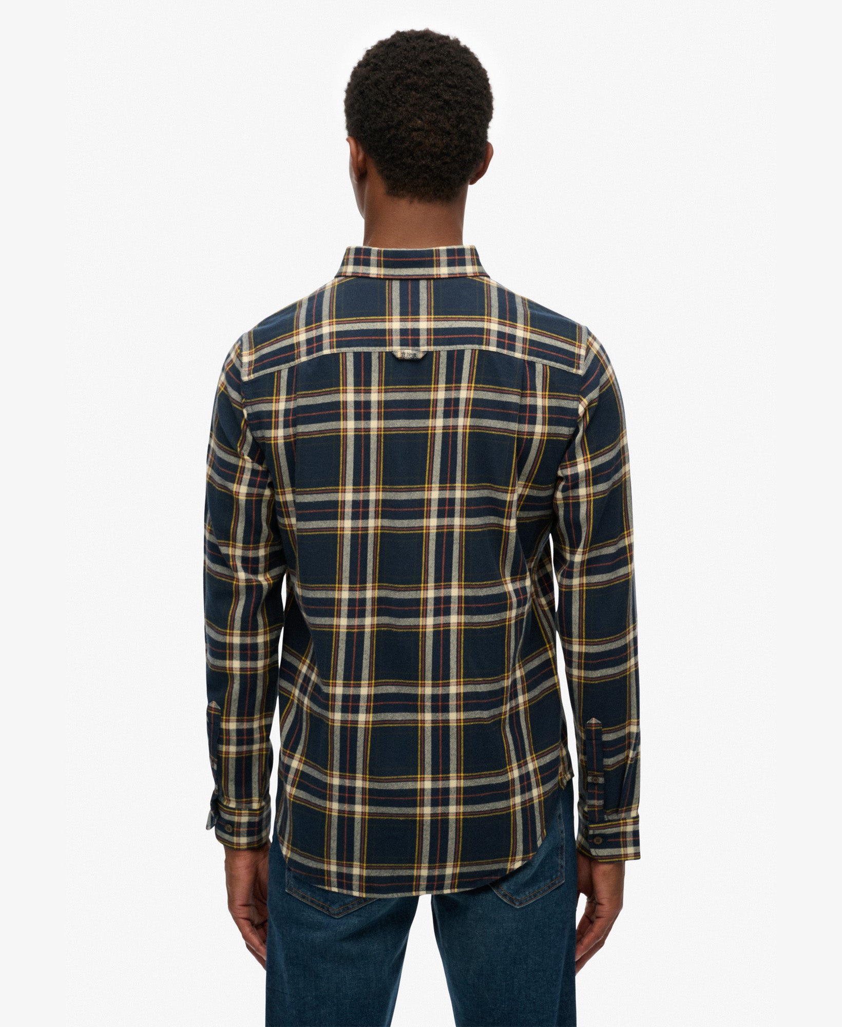Long Sleeve Cotton Lumberjack Shirt | Bryce Check Navy