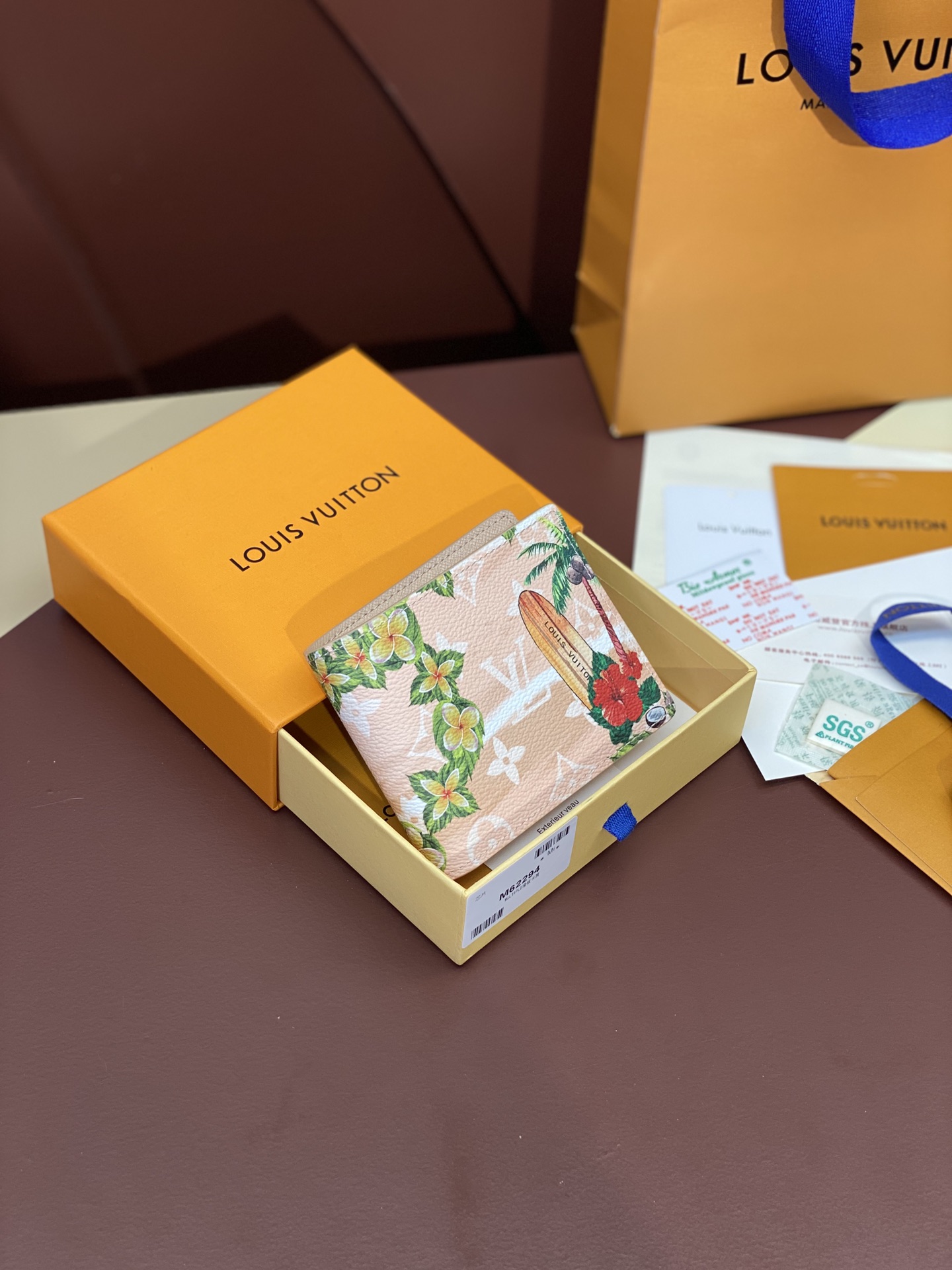 TOP Louis Vuitton LV  Monogram Surfin Wallet 11x8.5x2cm - Khaki