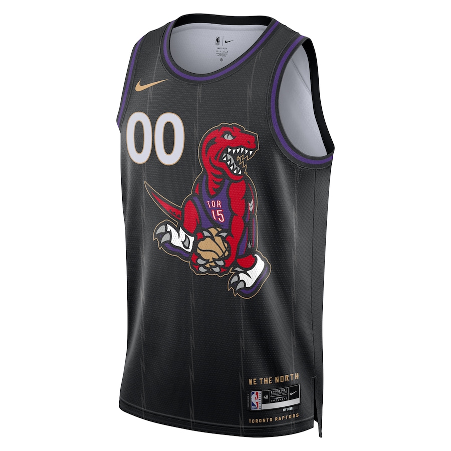 Unisex Toronto Raptors Black 2024/25 Custom Swingman Jersey - City Edition