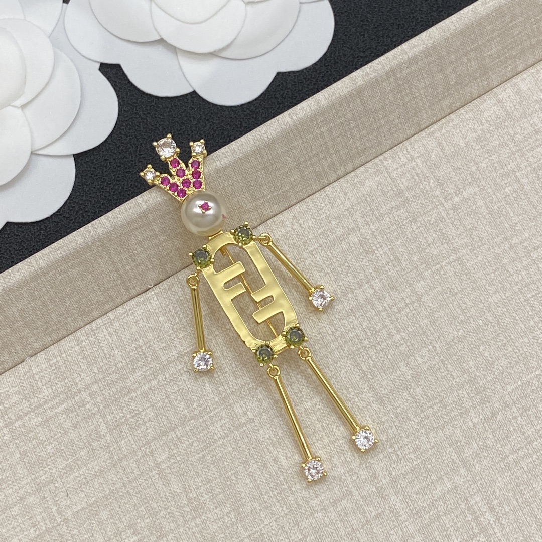 TOP FENDI Brooch - 2 Colour