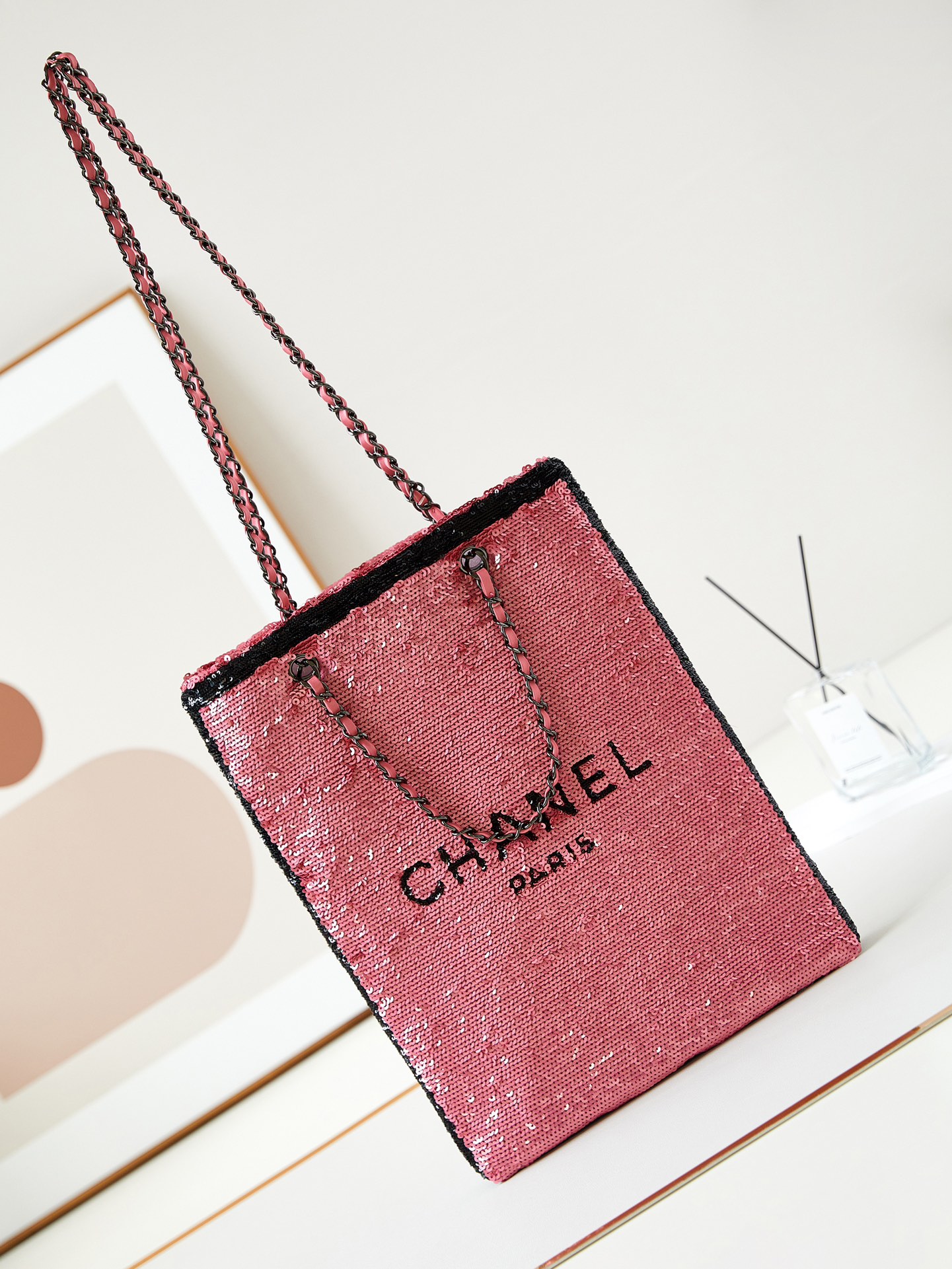 TOP CHANEL Sequins Shopping Bag 30x2x39cm -2 Colors