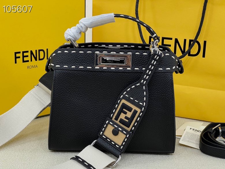 TOP FENDI Litchi Texture Peekaboo Bags 23×18×11CM - 2 Colors&SHW