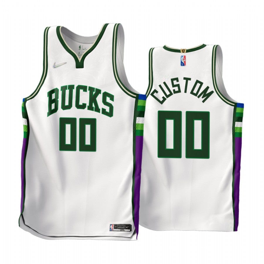 Custom Milwaukee Bucks 2021-22 City Edition Jersey