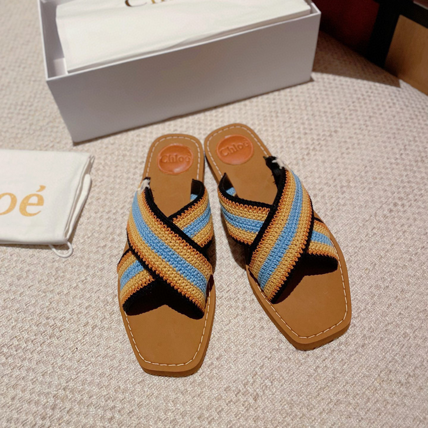 Chloe Woody Polyester Goes With Everything Shoes Sandal (Replica)