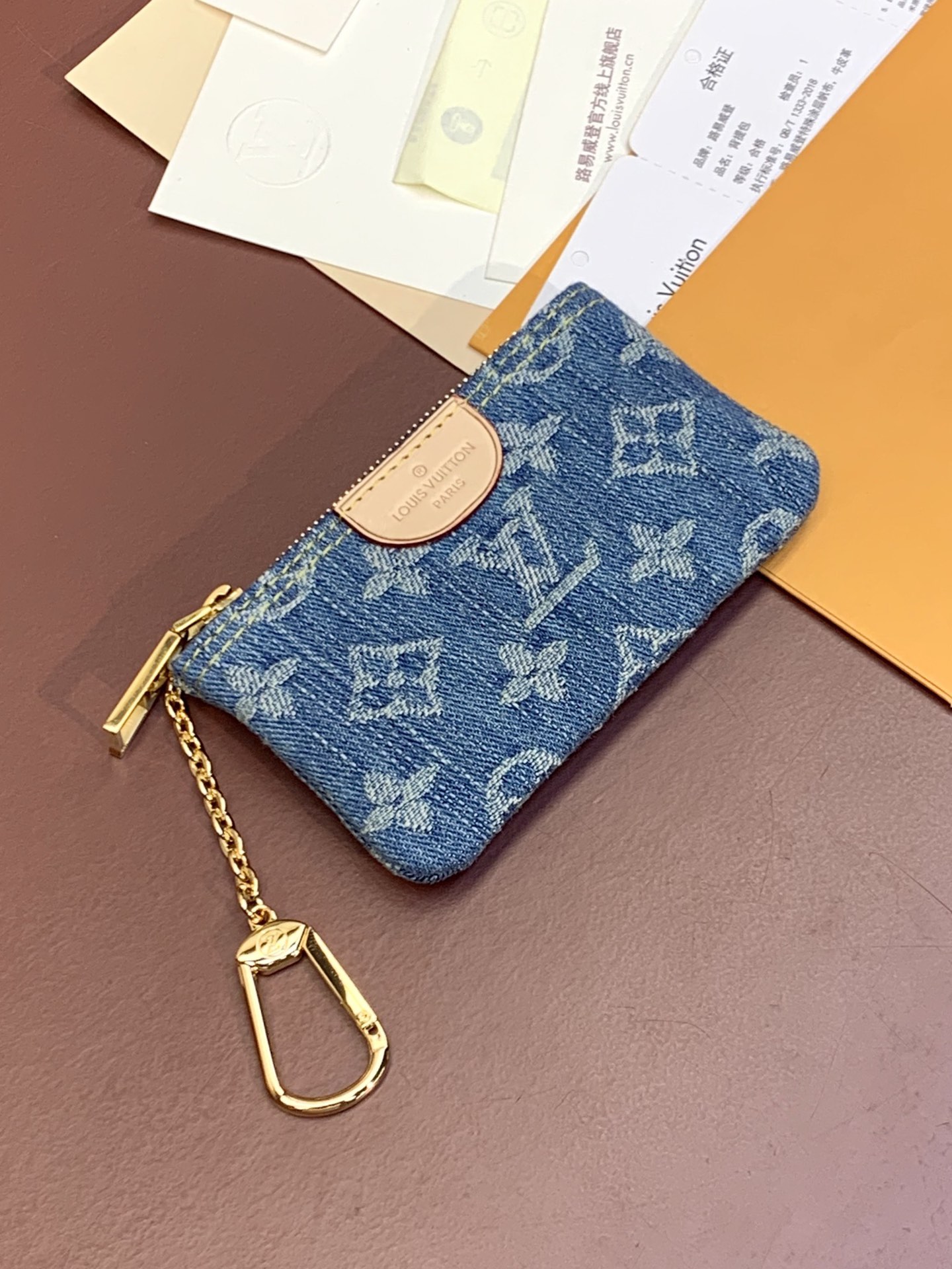 TOP Louis Vuitton LV Zippy Coin Purse 12x7x1.5cm - Monogram Denim Blue
