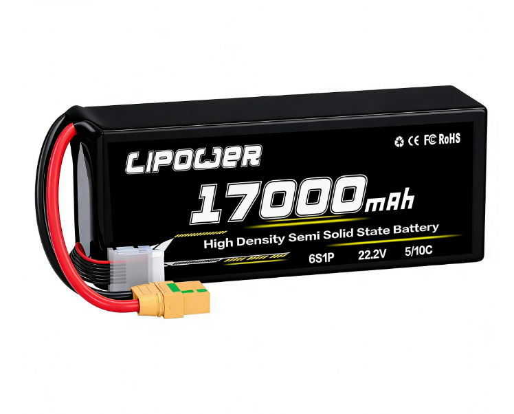 17000mAh 10C 12S high-energy density semi-solid drone battery - lipowbattery