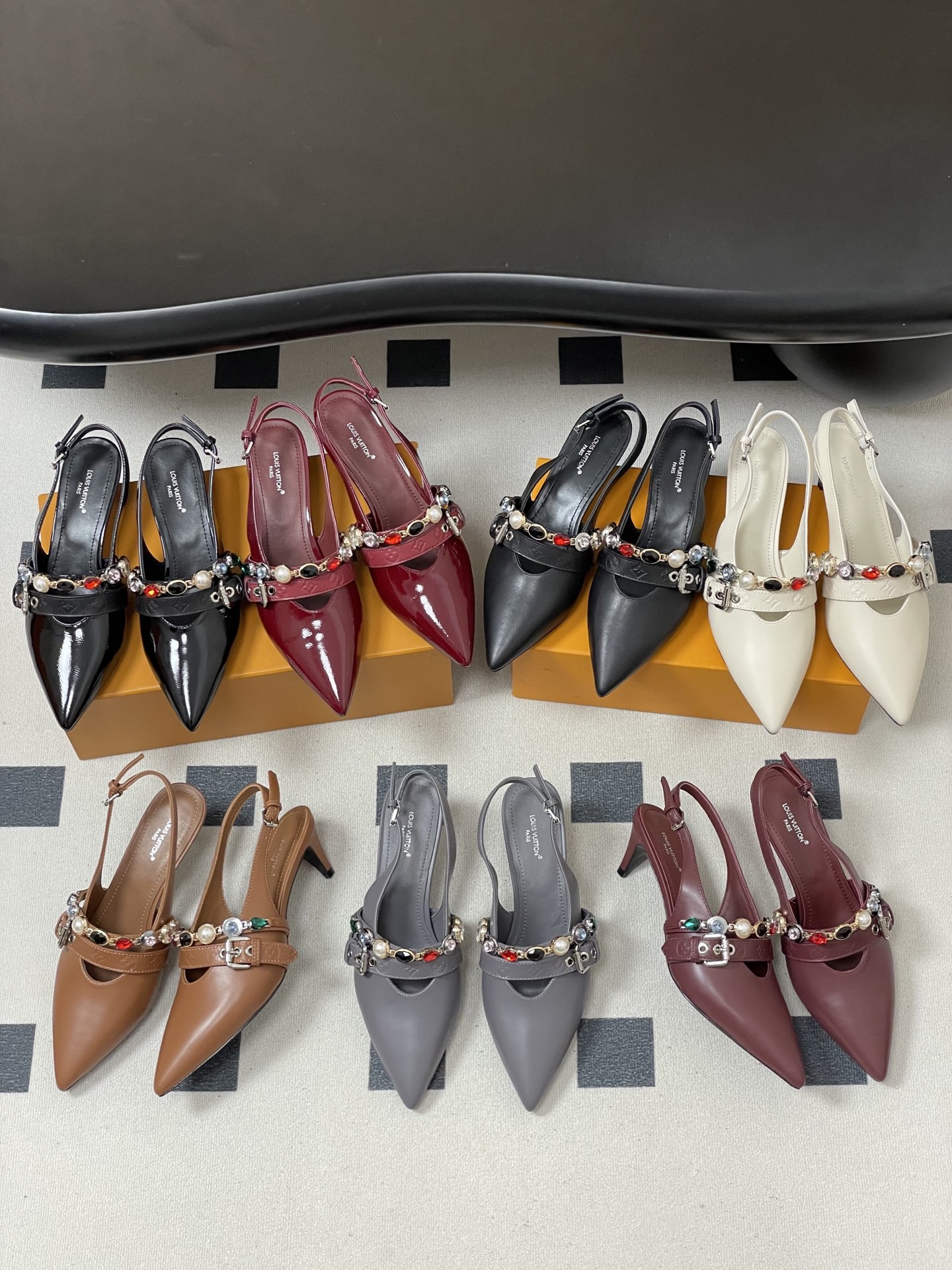 TOP Louis Vuitton LV 5.5cm Mid Heel Mules - 7 Color