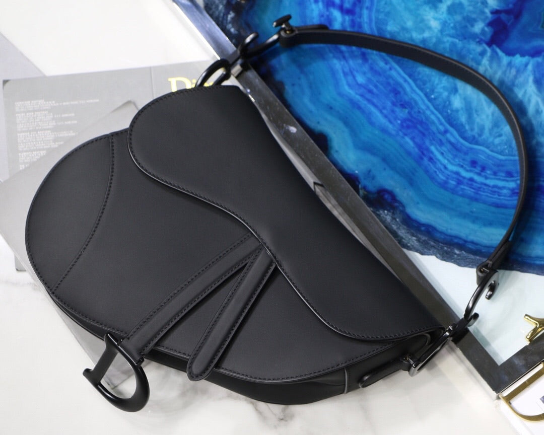 TOP Christian Dior Saddle Bag - MATTE BLACK