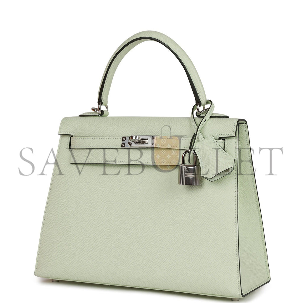 HERMES KELLY 25 EPSOM PALLADIUM HARDWARE (25*17*7cm)