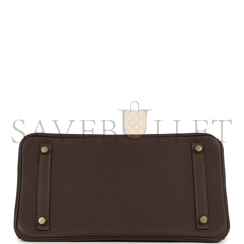 HERMES BIRKIN 30 TOGO CHOCOLATE GOLD HARDWARE (30*22*16cm)