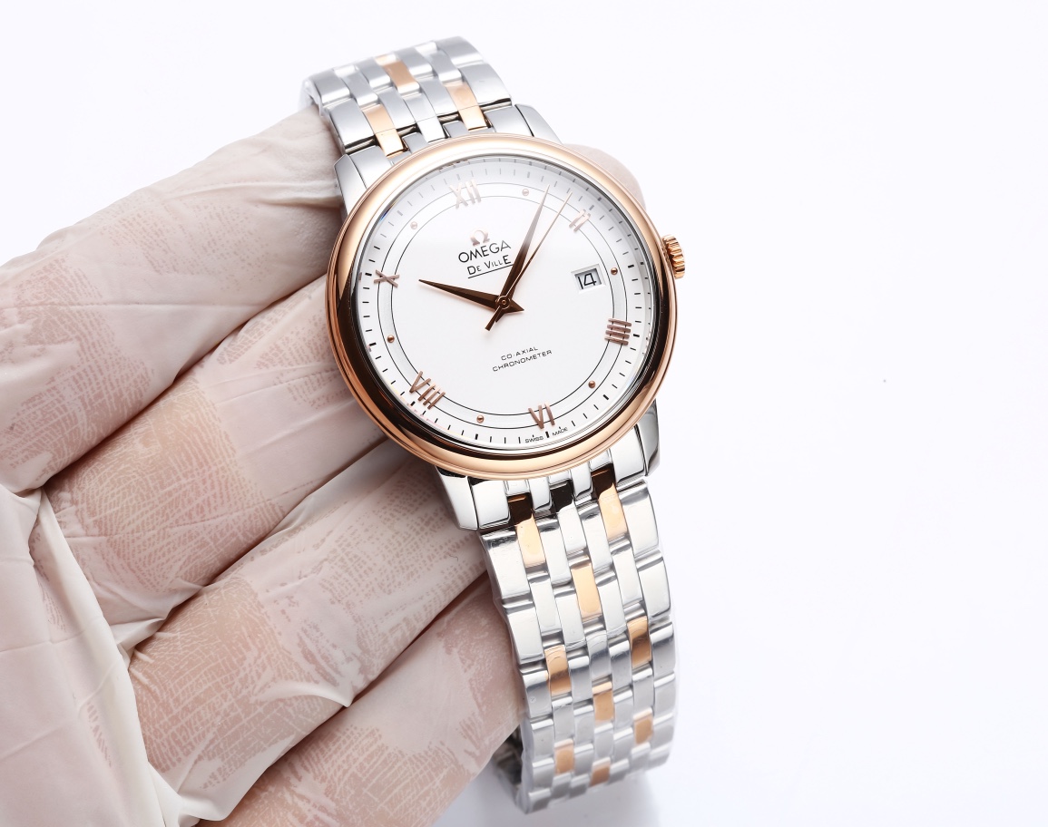 TOP OMEGA Sapphire Crystal Mirror Watch 39.5 mm - 3 Colors