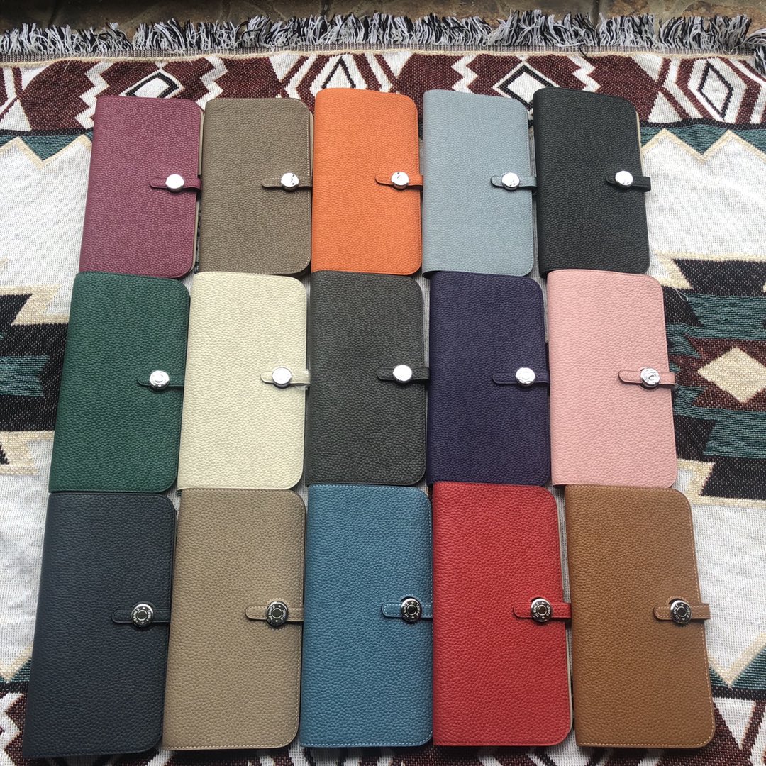 TOP HERMES Togo Leather Dogon Passport Holder Narrow Version 20*11cm - 15 Colors