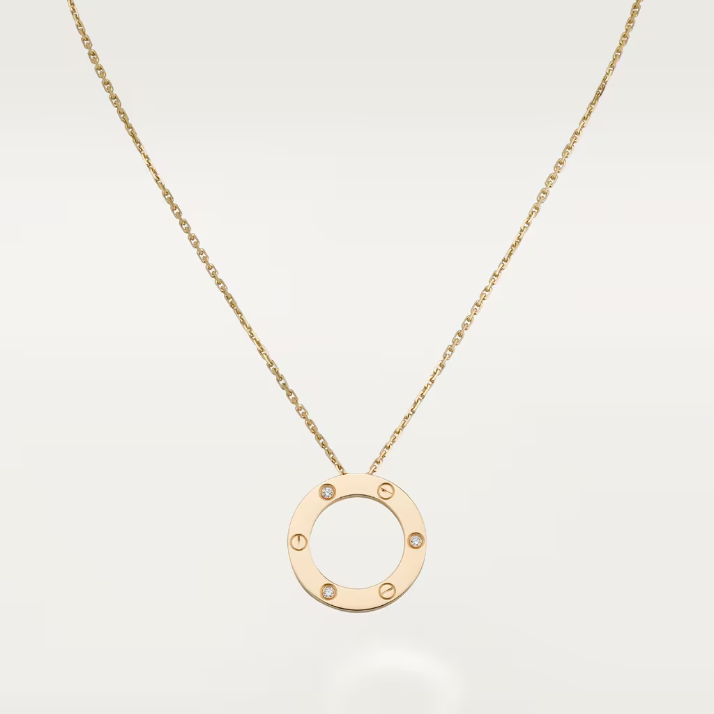 TOP Cartier Love Diamond Necklace - Gold