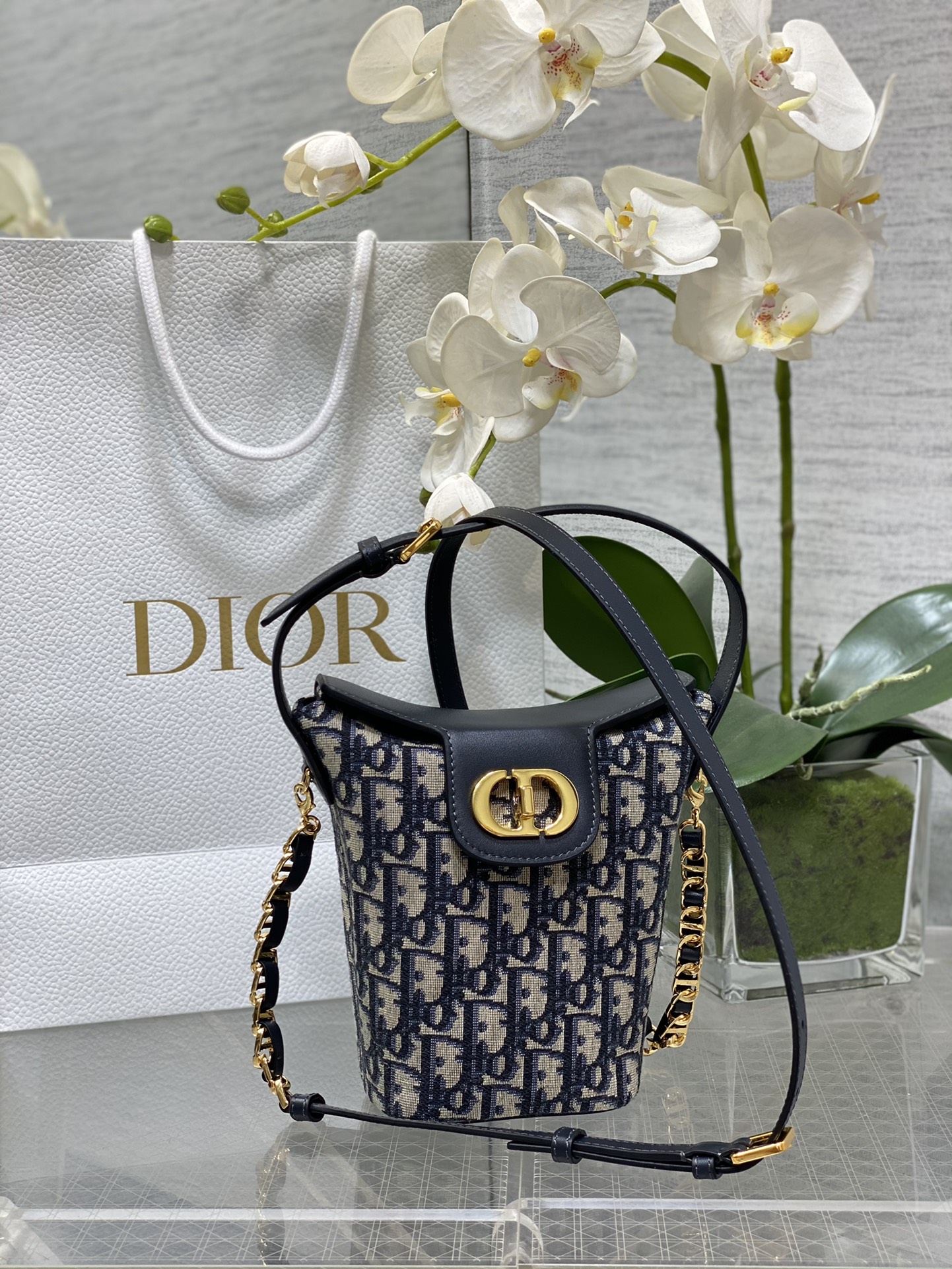 TOP Christian Dior French Fries Bag 17*7*18cm - Blue