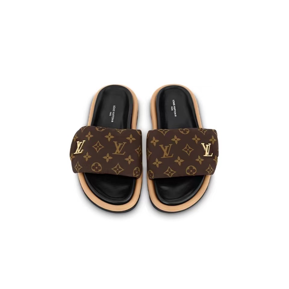 Louis Vuitton LV Pollow Nylon Velcro Slide Sandal(Replica)