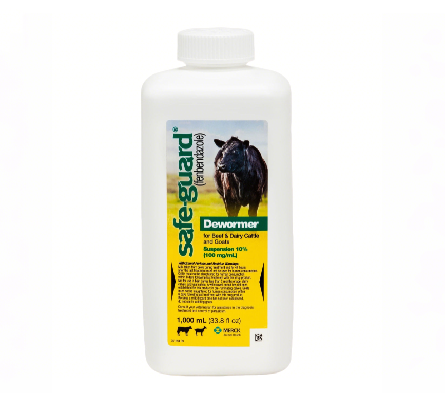 Safe-Guard® 10% Fenbendazole Suspension 1000mL | Broad-Spectrum Livestock Dewormer
