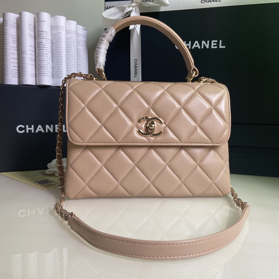 TOP CHANEL Trendy CC Handle Bag 25×12×17CM - 2 Colors&GHW