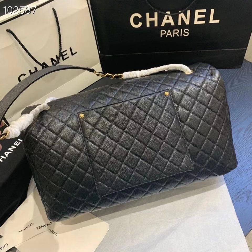 TOPCHANEL Classic Flap Travel Bag Caviar XXL 45cm - Black With GHW