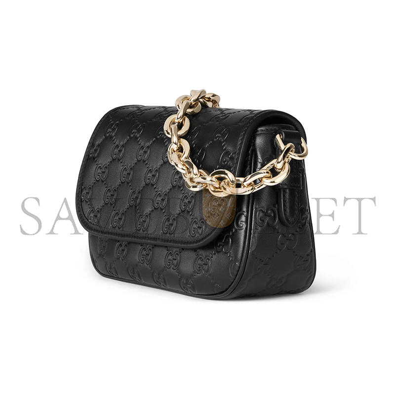 GUCCI GG EMBLEM SMALL SHOULDER BAG 847448 (20.5*13*7cm)