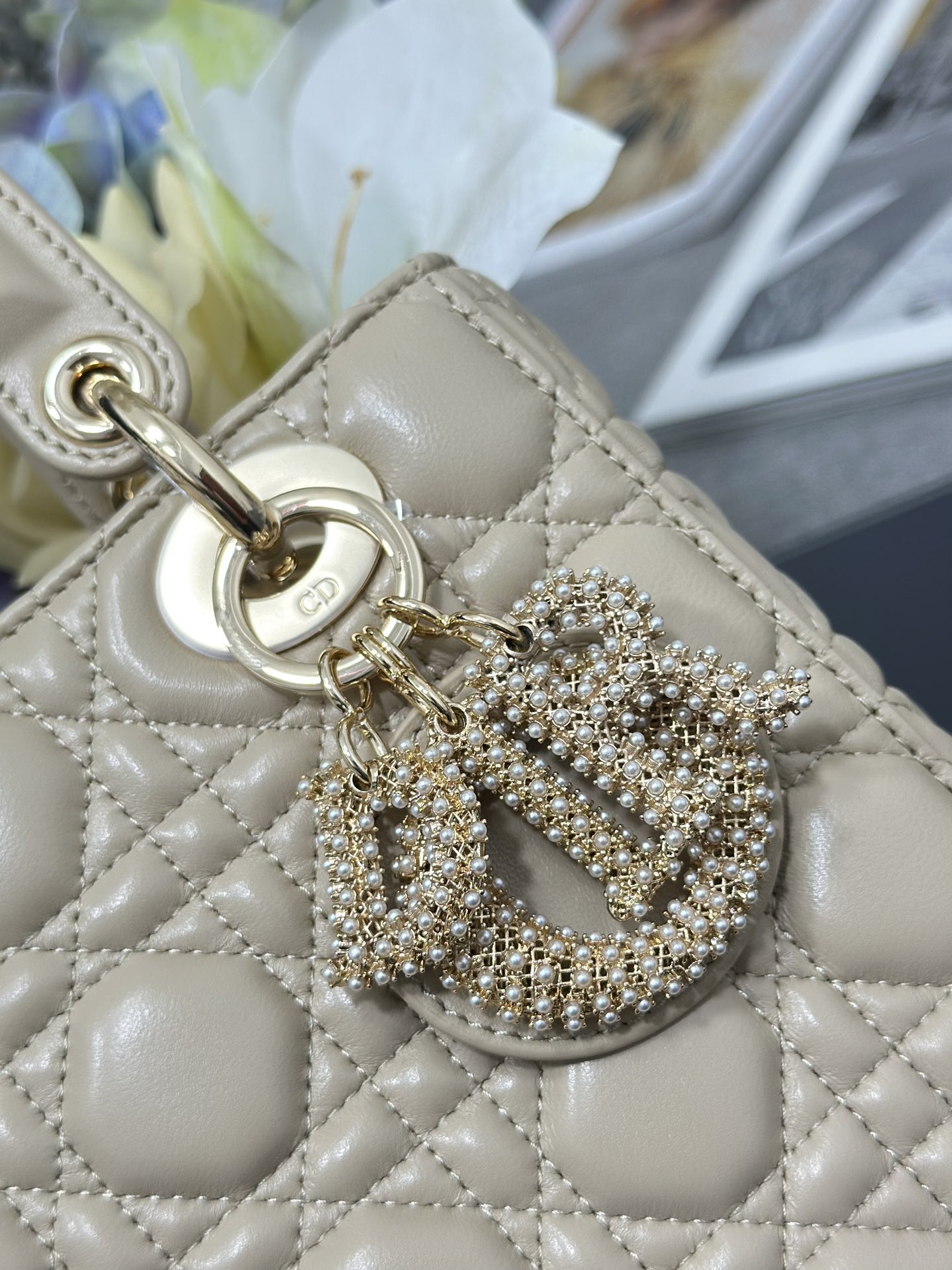 TOP Christian Dior Pearl Lady Christian Dior Bags 20x16.5x8cm - 2 Colors