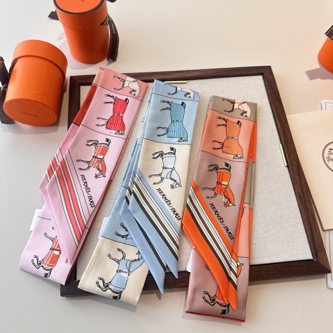 TOP HERMES Twilly Scarf 86 x 5 cm - 3 Colours