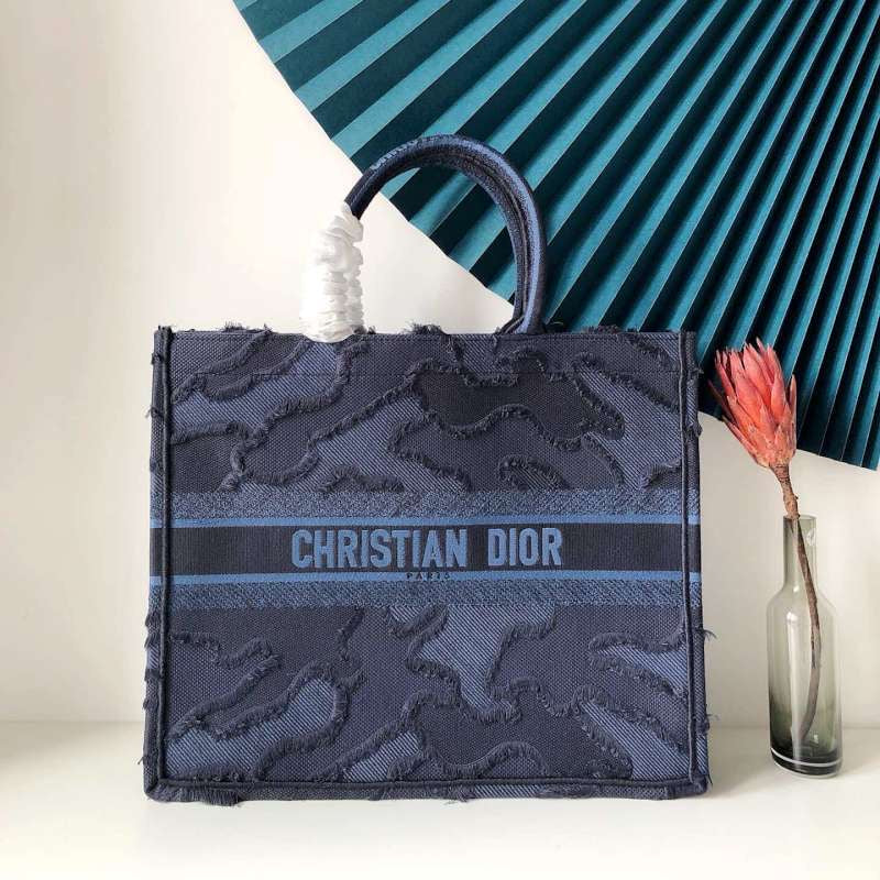 TOP Christian Dior Book Tote Camouflage Embroidery Large 41.5cm