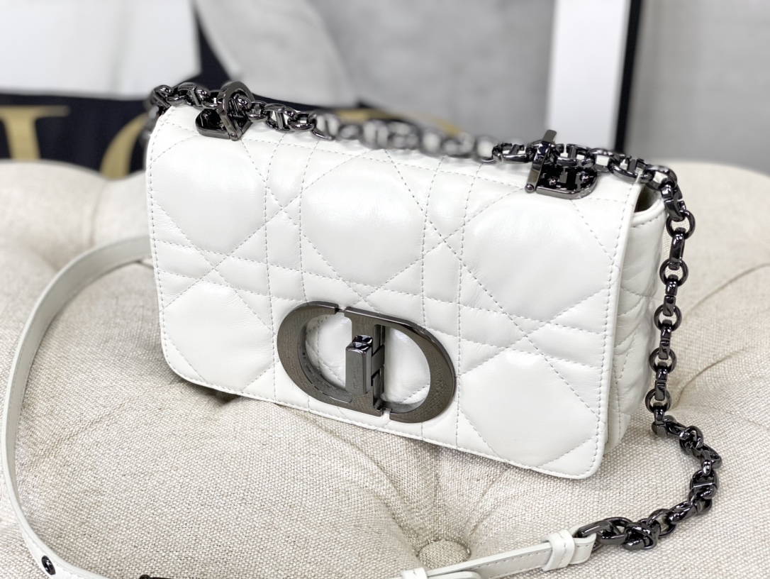 TOP Christian Dior Caro Bag 20 x 12 x 7 cm - White