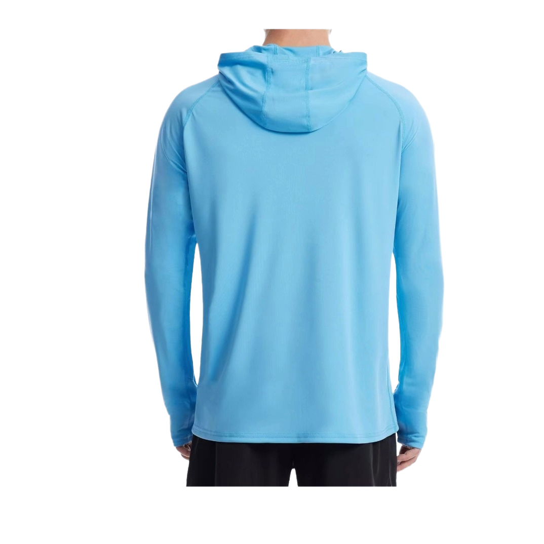 UPF 50+ Hoodie Shirts For Men, UV Protection Fishing Shirt with Pocket