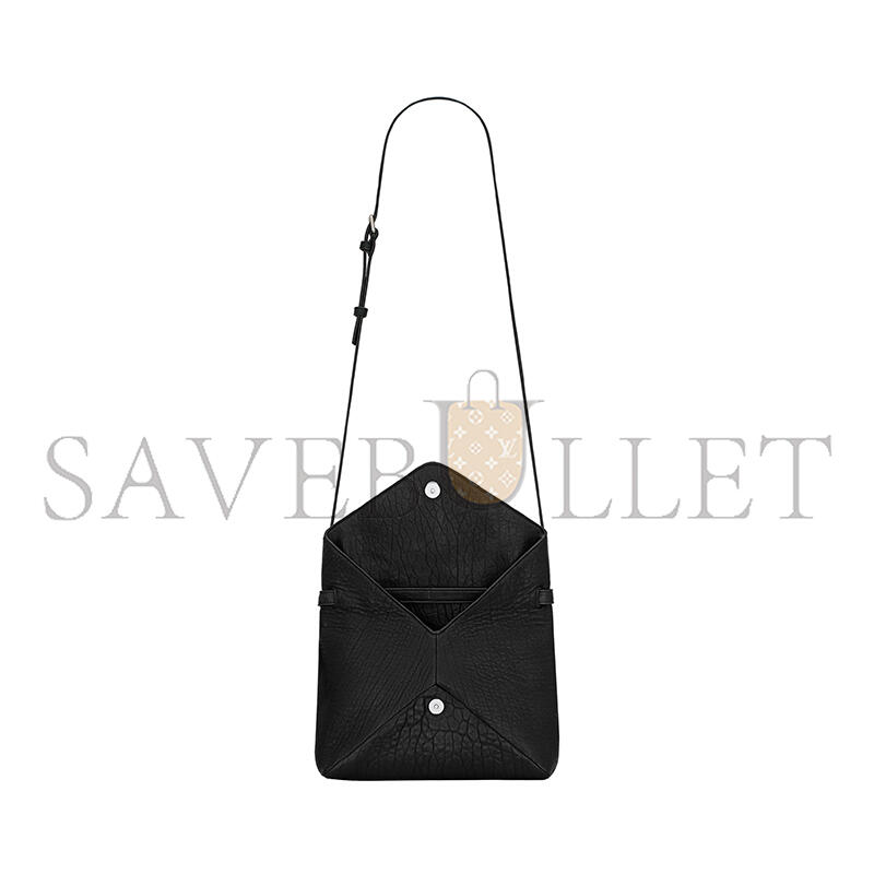 YSL CASSANDRE ENVELOPE MESSENGER IN LAMBSKIN 801490AACIU1000 (23*16.5*6cm)