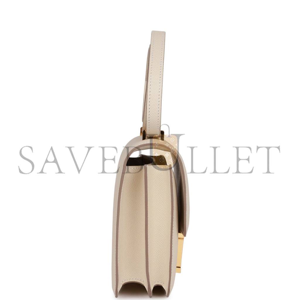 HERMES CONSTANCE 18 CRAIE EPSOM GOLD HARDWARE (18*15*4cm)