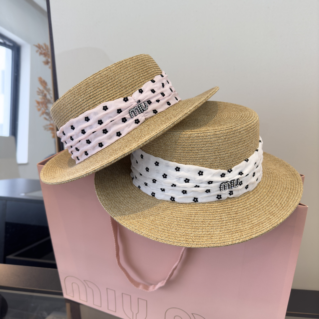 TOP Miu Miu Straw Hat - 2 Color