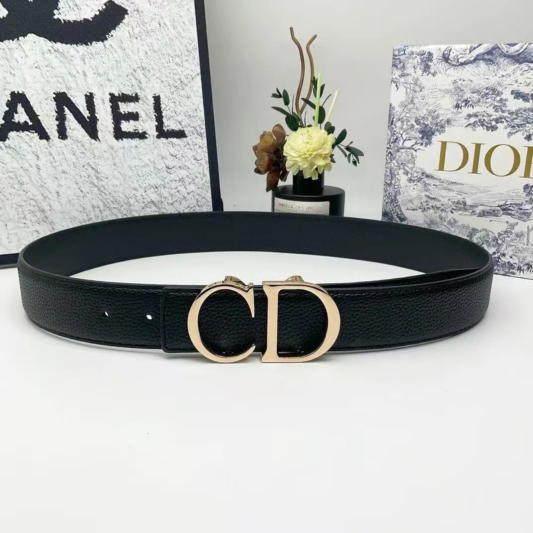 AAABELT Grain Leather Belt, Double Letter Metal Pin Buckle, Versatile Waist Belt for Business & Daily Wear