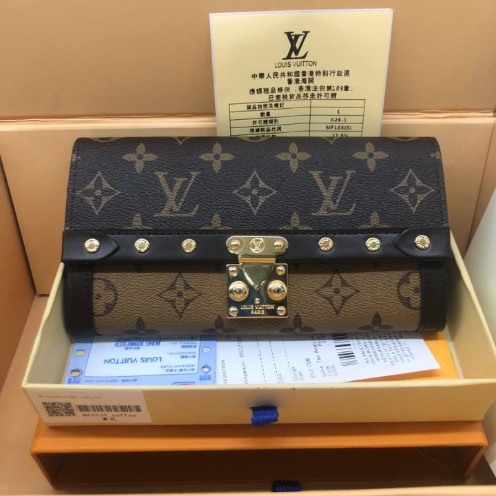 TOP Louis Vuitton LV Folding Long Wallet  20×10×2CM-Brown
