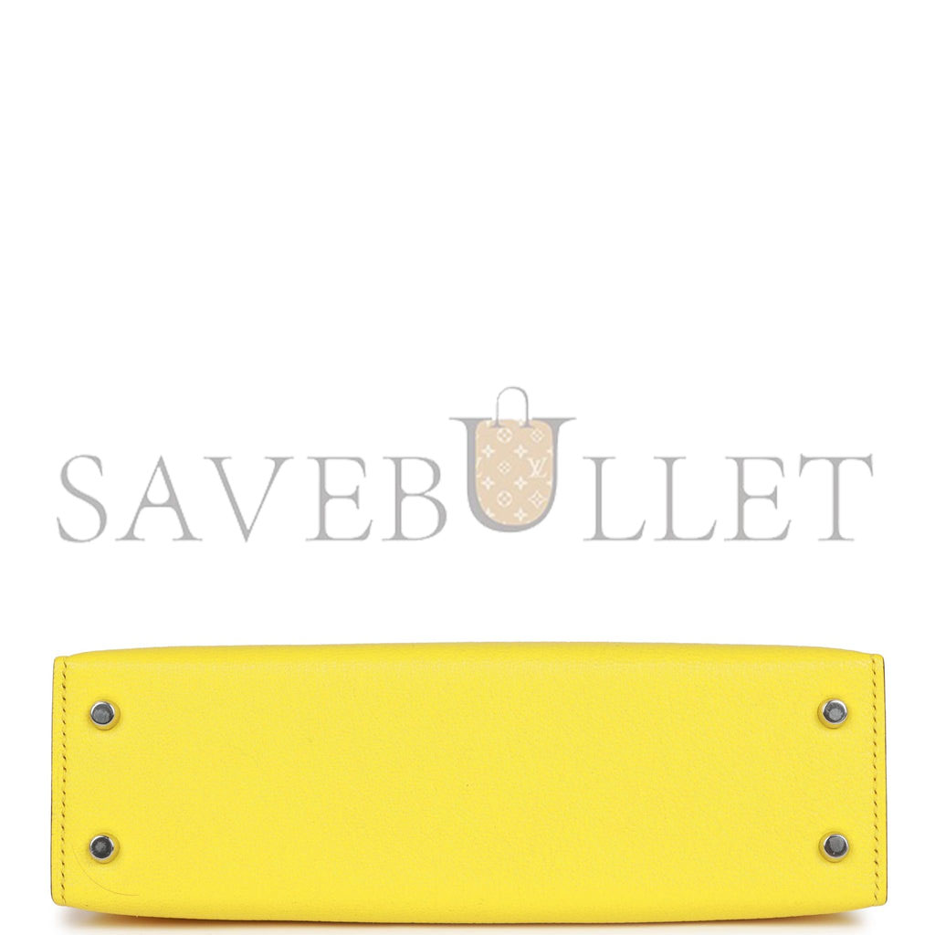 HERMES MINI KELLY CHÈVRE PALLADIUM HARDWARE (19*12*5.5cm)
