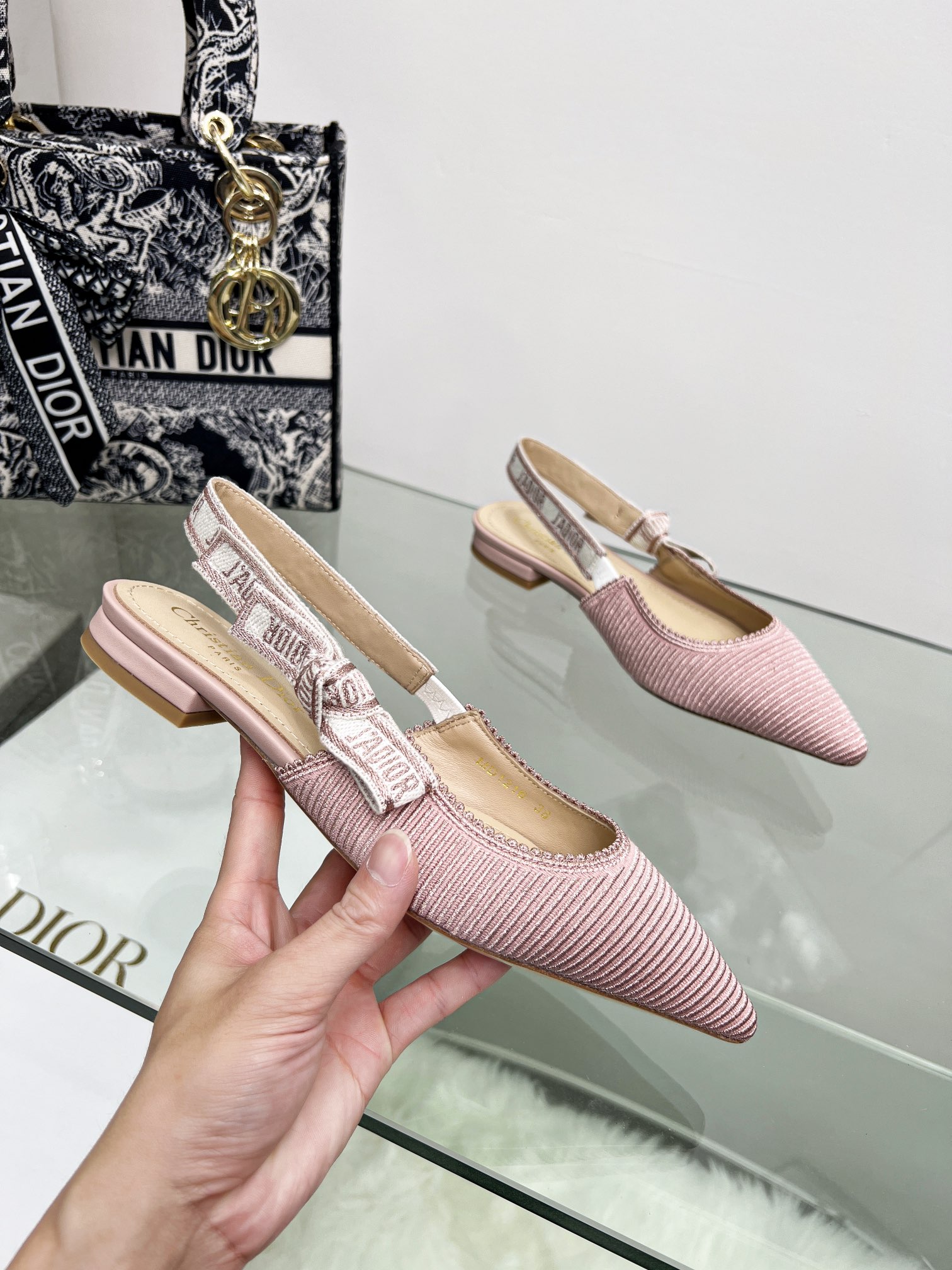 TOP Christian Dior Christian Dior J'a  Slingback High Heels - Pink