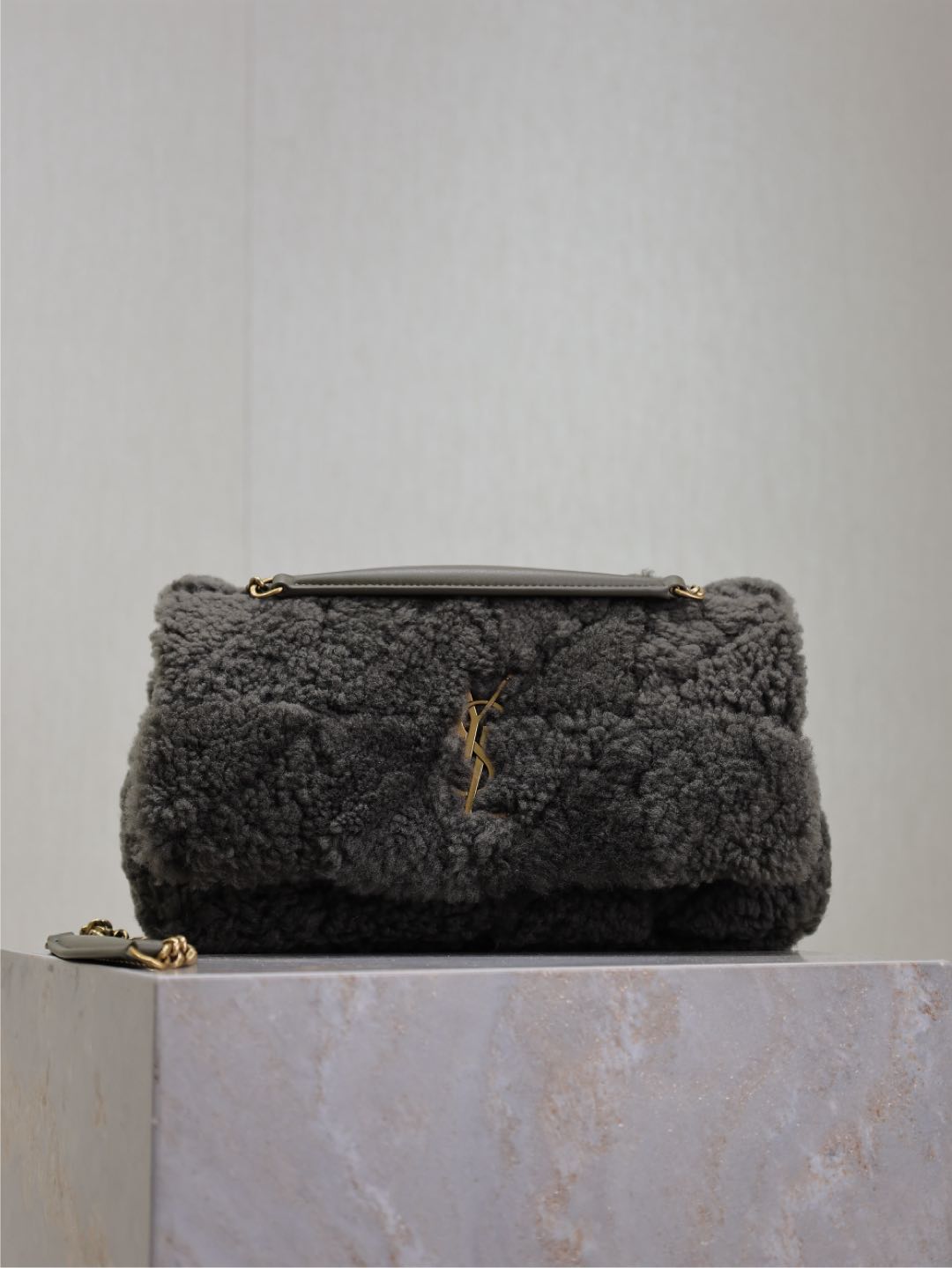 TOP Yves Saint Laurent YSL Wool Jamie Bag 25x15x7.5cm/20×12.5×6.5cm - Green