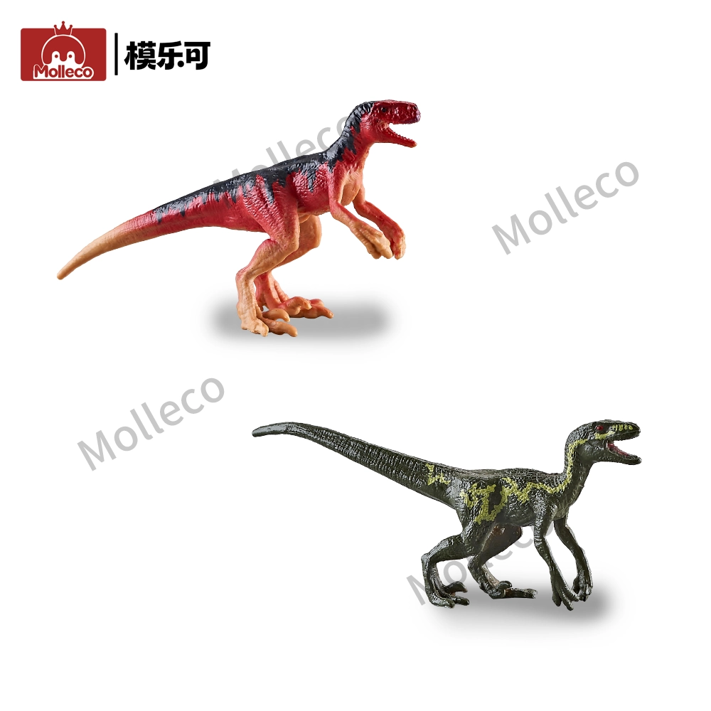 Molleco Dinosaur Figure Toys for Kids and Children Atrociraptor+Velociraptor CP089