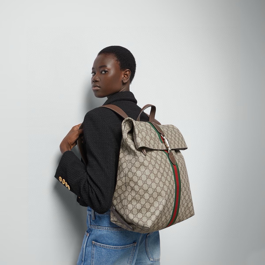 TOP GUCCI Jackie 1961 GG Backpack 52.5X33X18cm - SHW