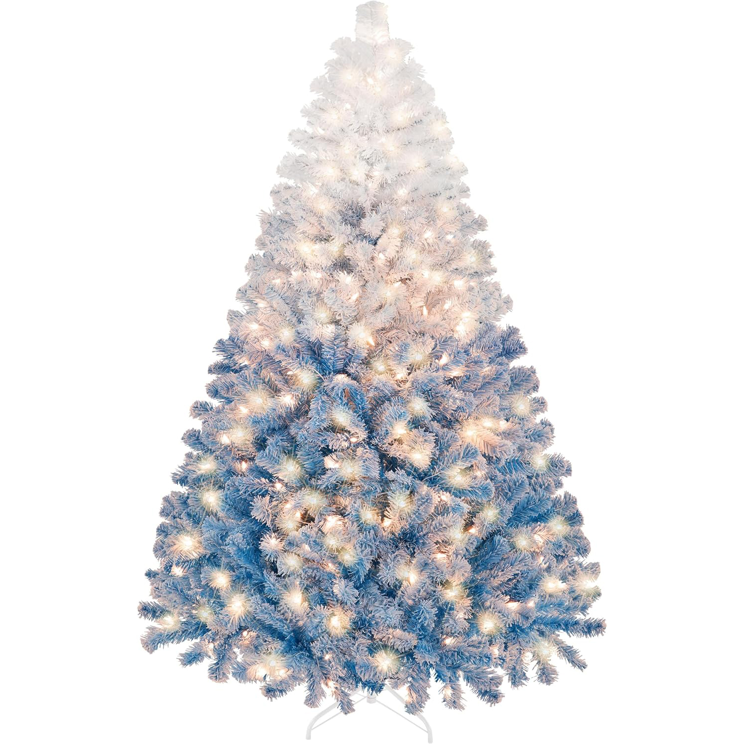 Yaheetech Pre-Lit Snow Flocked Artificial Christmas Tree, 1750 Lights