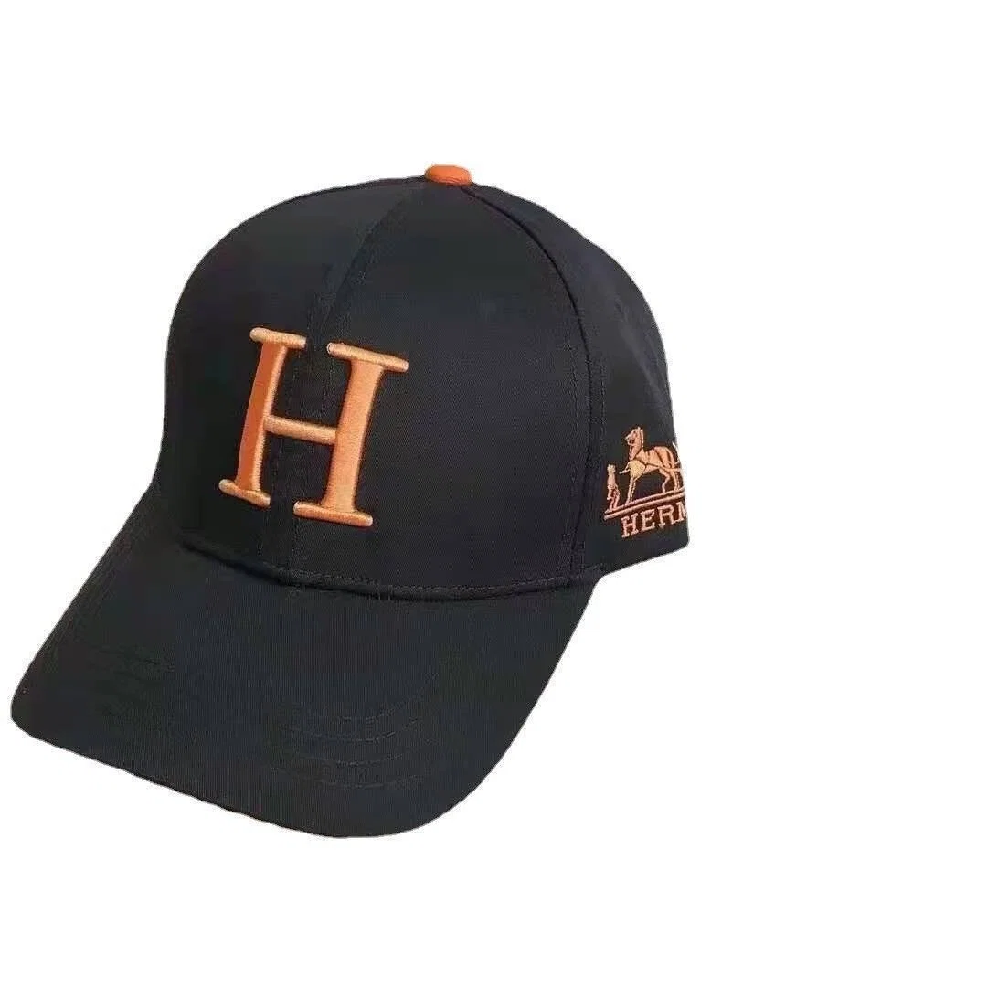 AAACAT 3D Letter H Embroidery Baseball Cap Side Graphic Embroidery Curved Brim Adjustable Casual Sun Hat Unisex