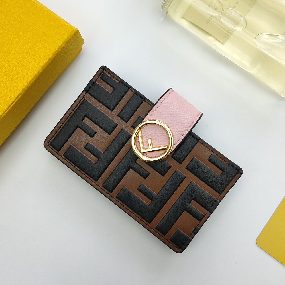 FENDI Embossed Letter Card Holder (Replica)