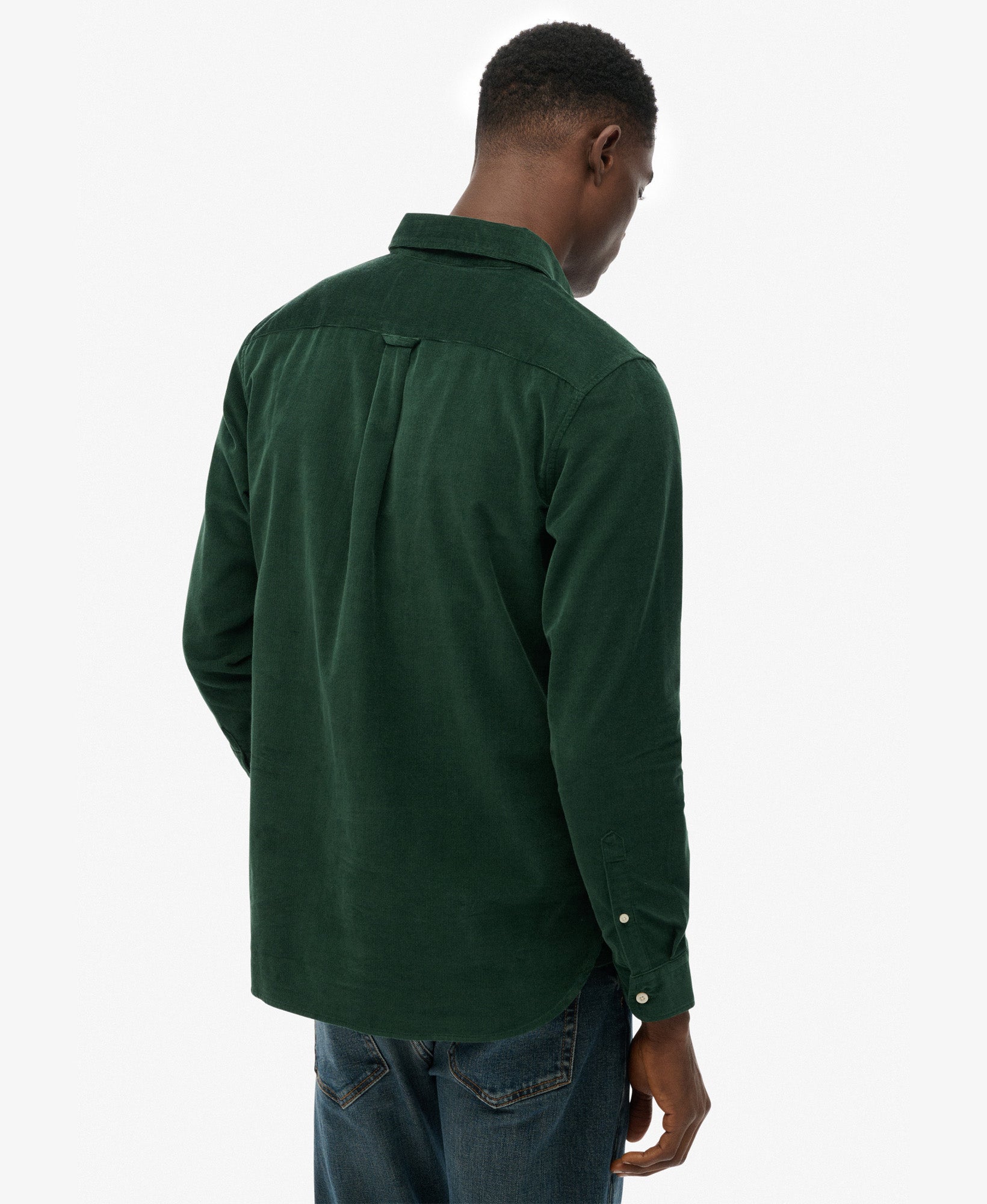 Classic Needle Cord Shirt | Enamel Green